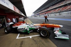 Force India Sutil test barca 2013