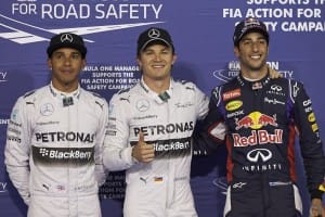 Bahrain 2014 quali podium