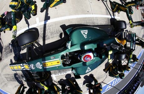 Caterham F1 pit stop