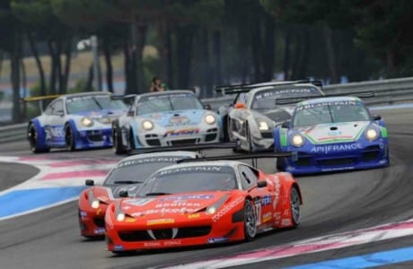 Davide Rigon in azione con la Ferrari 458