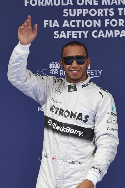 Lewis Hamilton China Pole 2013