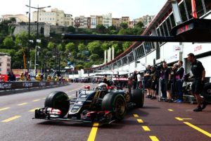 Romain Grosjean (FRA) Lotus F1 E23.
Monaco Grand Prix, Thursday 21st May 2015. Monte Carlo, Monaco.